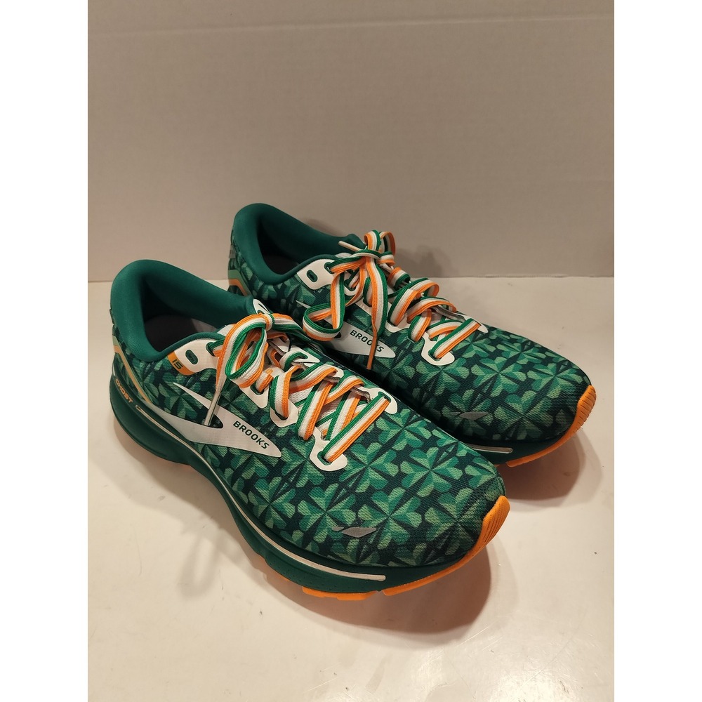 Brooks Ghost 15 "Run Lucky" St Patrick's Day Running Shoes Green Womens 9.5 B